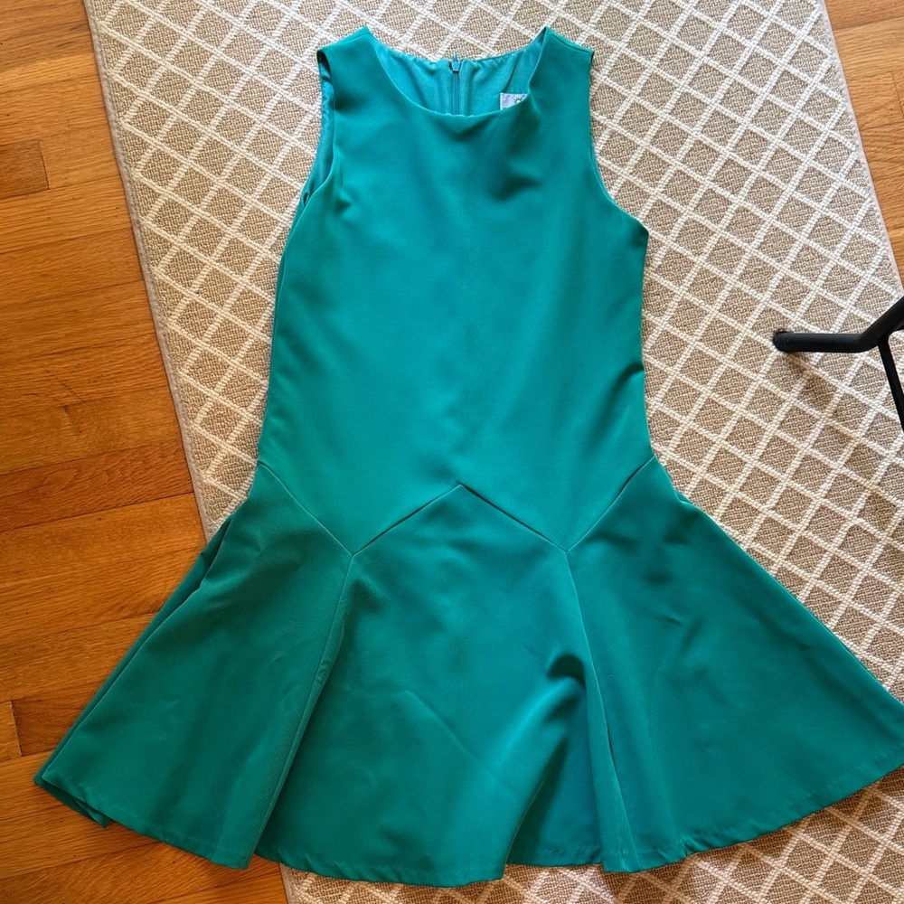 Florence Eiseman Teal Sleeveless Dress Girls 16